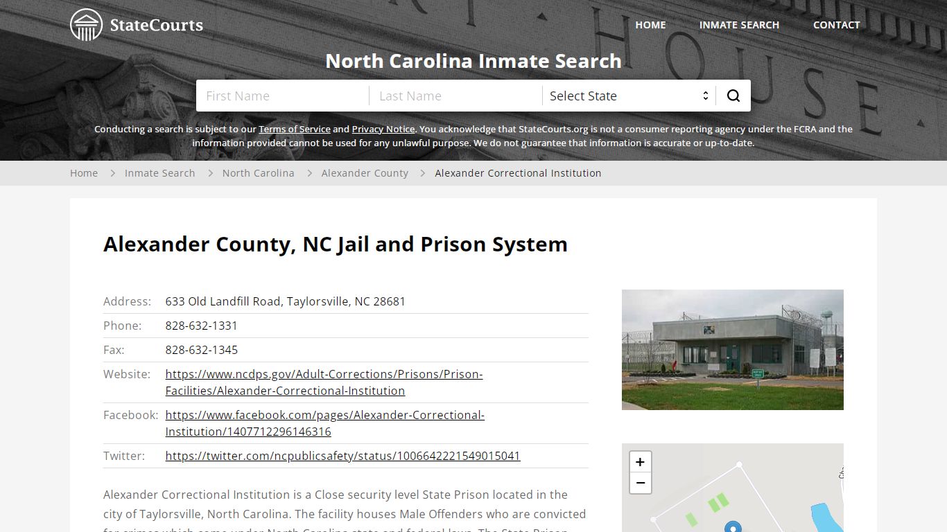 Alexander Correctional Institution Inmate Records Search ...